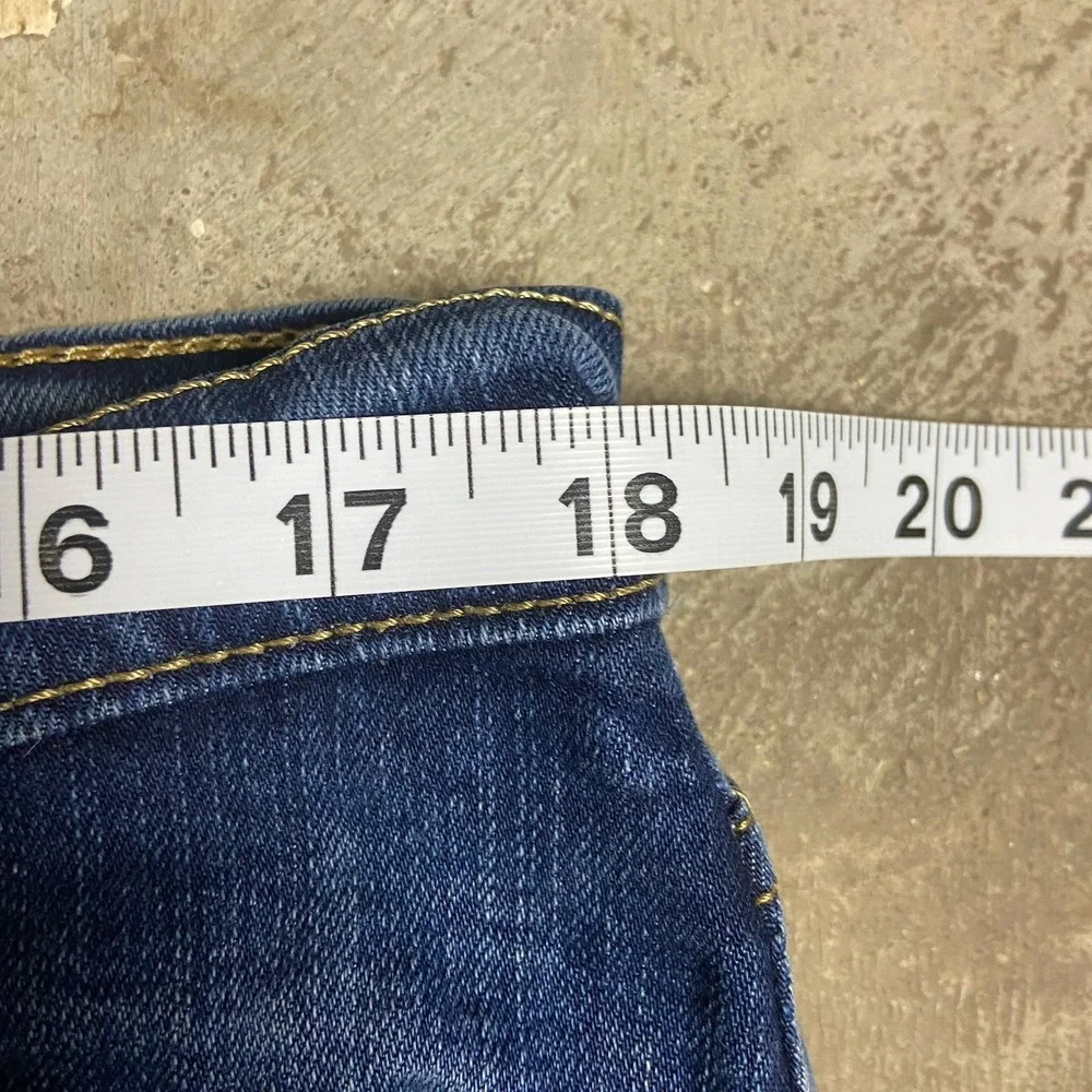 Levi's 514 Jeans Size 36x34 Blue Denim Medium Wash Straight Fit Distressed